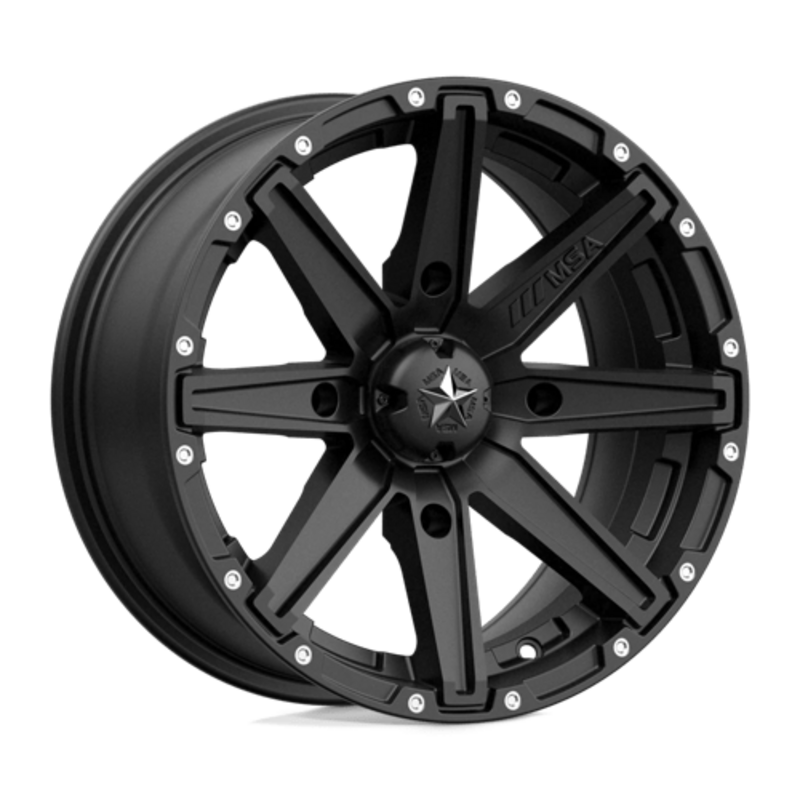 MSA Offroad Wheels M33 Clutch 15x7" 4x137 ET10, Noir Satiné