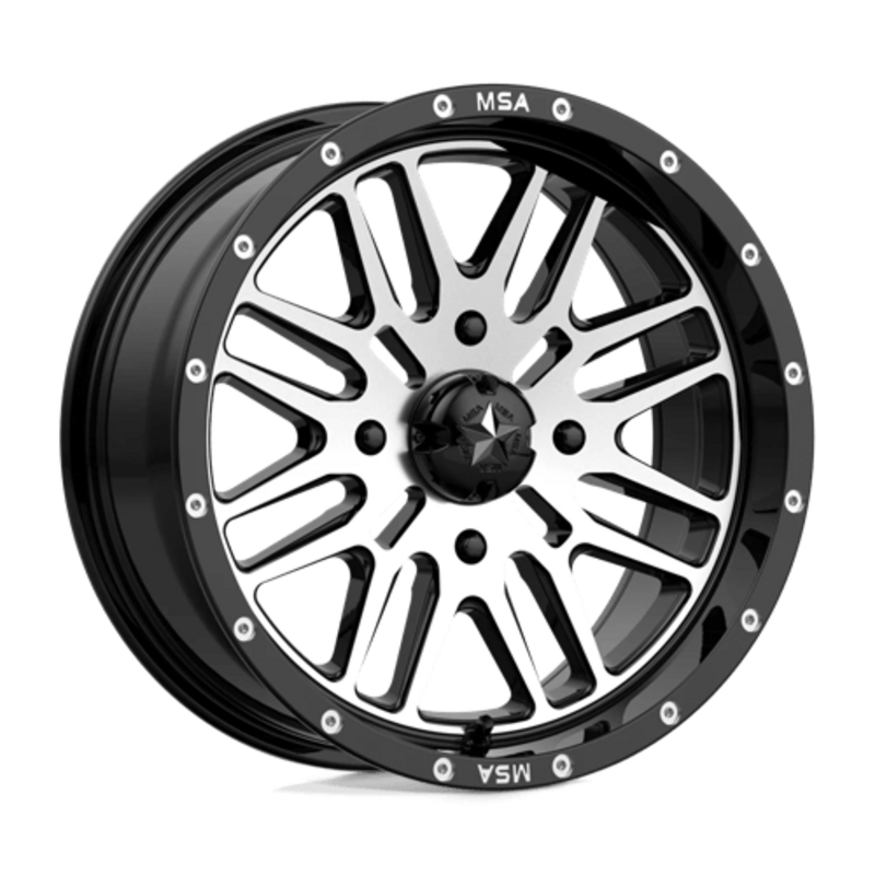 MSA Offroad Wheels M38 Brute 16x7" 4x137 ET10, Noir Brillant, Branches Polies