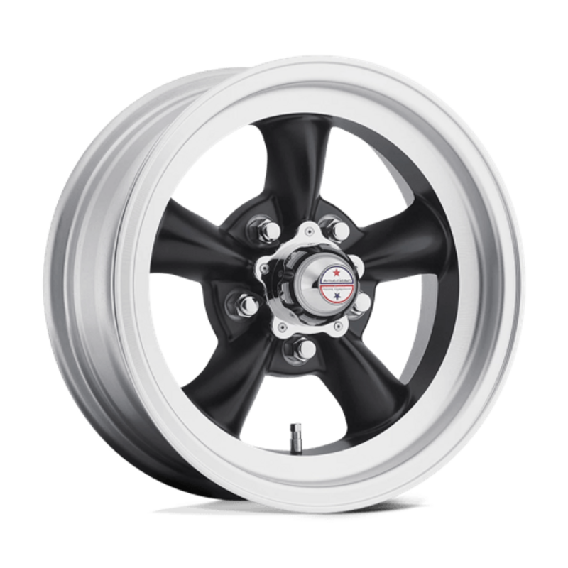 American Racing Vintage VN105 Torq Thrust D 15x8" 5x120.65 ET01, Noir Satiné, Rebord Poli