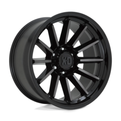 XD XD855 Luxe 20x10" 6x139.7 ET-18, Noir Brillant Poli, Teinté Gris