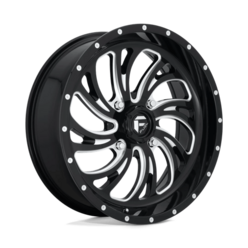 Fuel D641 Kompressor 18x7" 4x137 ET13, Noir Brillant, Branches Usinées