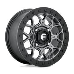 Fuel D919 Tech Beadlock 15x7" 4x137 ET38, Gunmetal Mat, Cerclage Noir