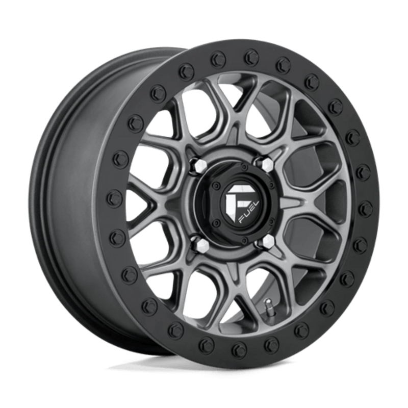 Fuel D919 Tech Beadlock 15x7" 4x137 ET38, Gunmetal Mat, Cerclage Noir
