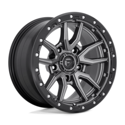 Fuel D680 Rebel 17x9" 5x127 ET-12, Gunmetal Mat, Cerclage Noir