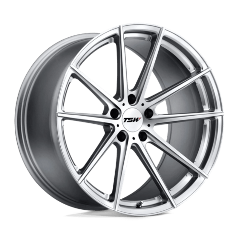 TSW Bathurst 20x9" 5x112 ET35, Gris Argenté, Branches Polies
