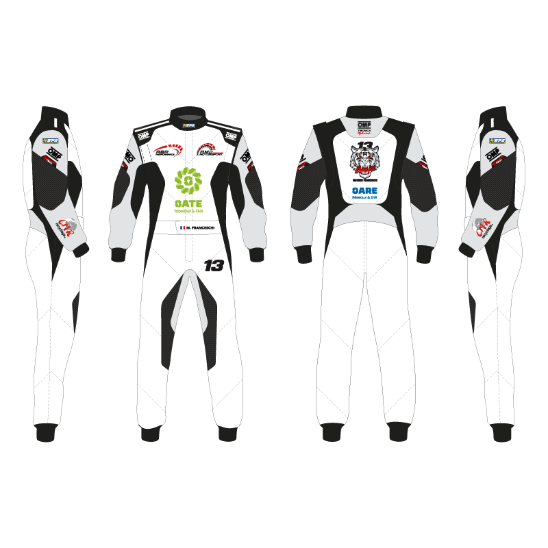 Combinaison OMP Tecnica Hybrid (FIA) - Exemple de Personnalisation