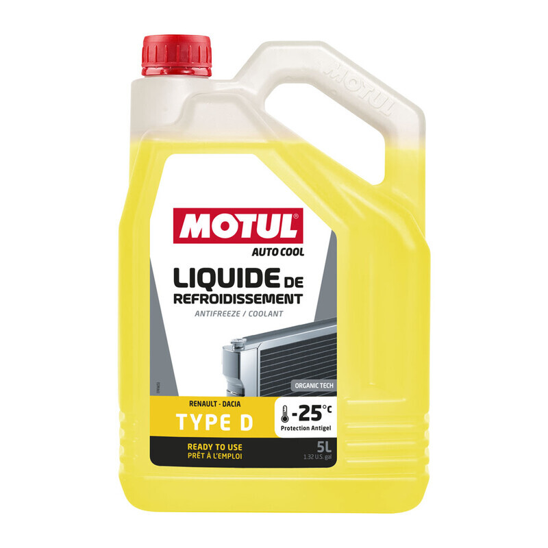5L Liquide de Refroidissement Motul Auto Cool Type D -25°C (Renault, Dacia)