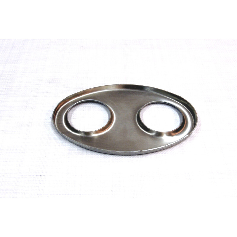 Plaques Ovales en Inox 140x270 mm - Orifice Double