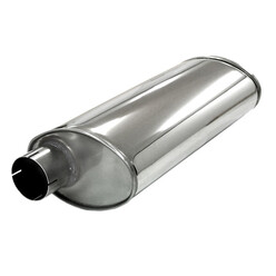 Silencieux d'Echappement Ovale Turbo en Inox