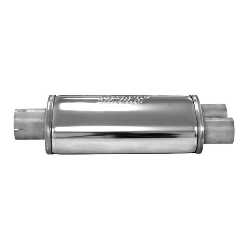 Silencieux d'Echappement Simons Ovale Split en Inox
