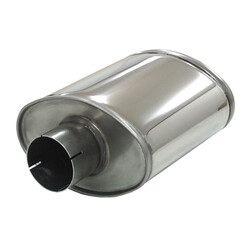 Silencieux d'Echappement Simons Ovale Turbotight en Inox
