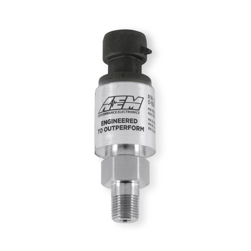Kit Capteur de Pression de Fluide 10 bar (Huile, Carburant...) AEM en Inox