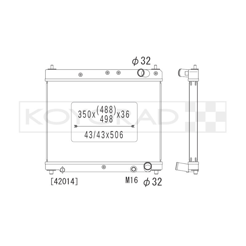Radiateur Alu Koyorad pour Toyota Yaris I (99+)