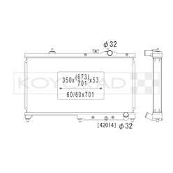 Radiateur Alu Koyorad XL pour Honda Civic EG6 & EG9