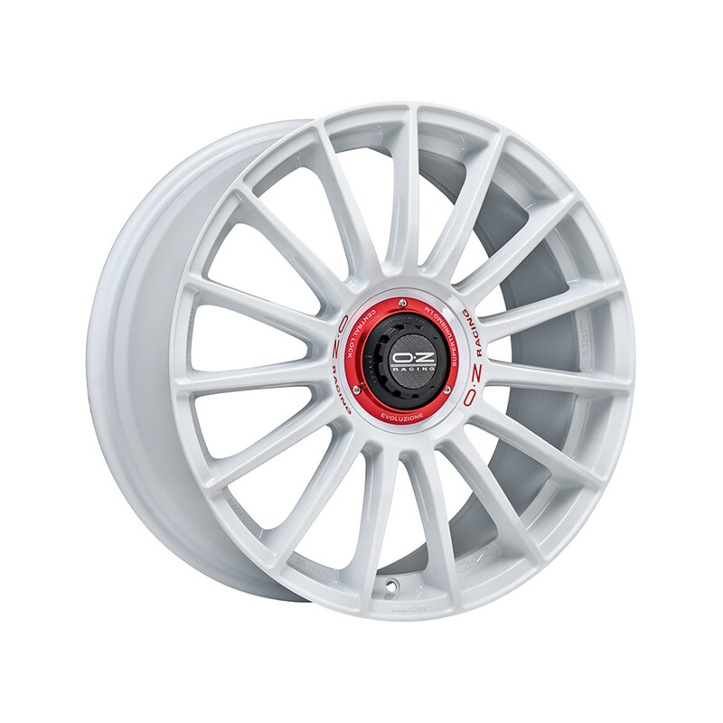 OZ Superturismo Evoluzione WRC 18x8" 5x114.3 ET45, Blanc