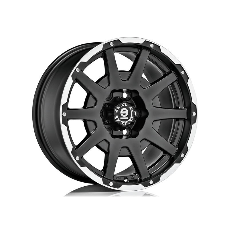 Sparco Dakar 17x8.5" 6x114.3 ET0, Noir Mat Bord Poli