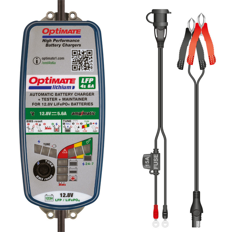 Chargeur Optimate pour Batterie Lithium 12V 6A (TM390)