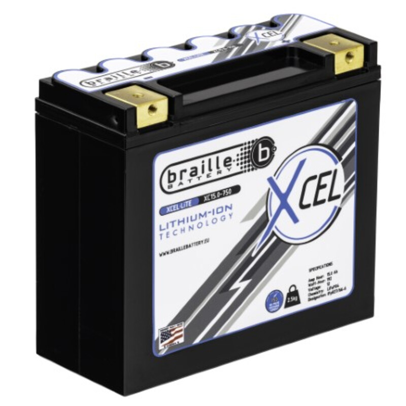 Batterie Lithium Ion Braille XCEL 15Ah (12V)