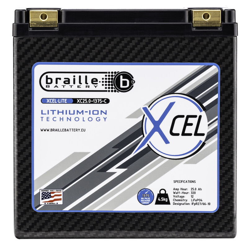 Batterie Lithium Ion Braille XCEL 25Ah (12V)