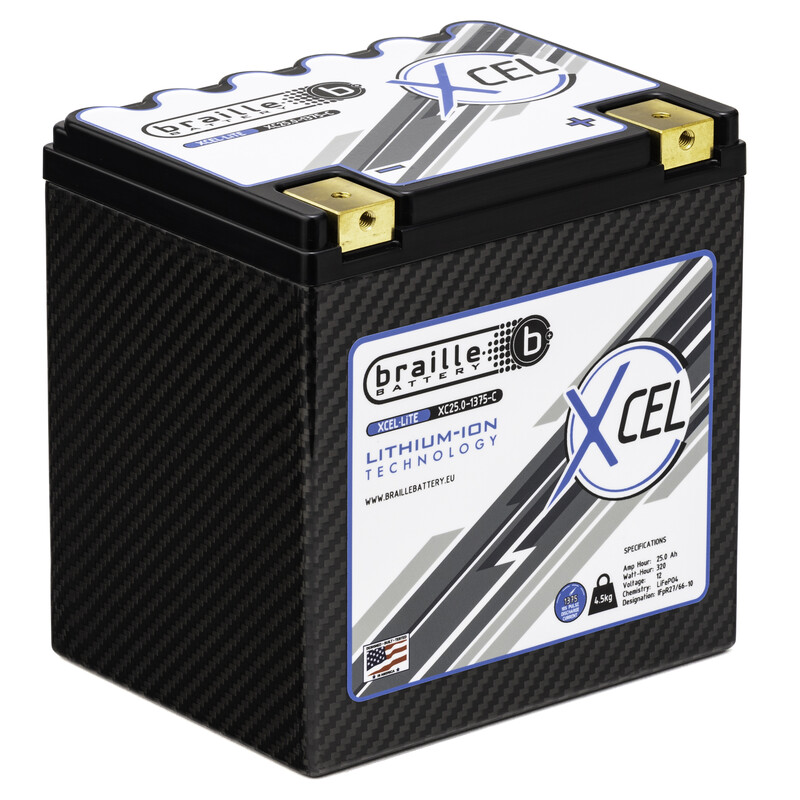 Batterie Lithium Ion Braille XCEL 25Ah (12V)