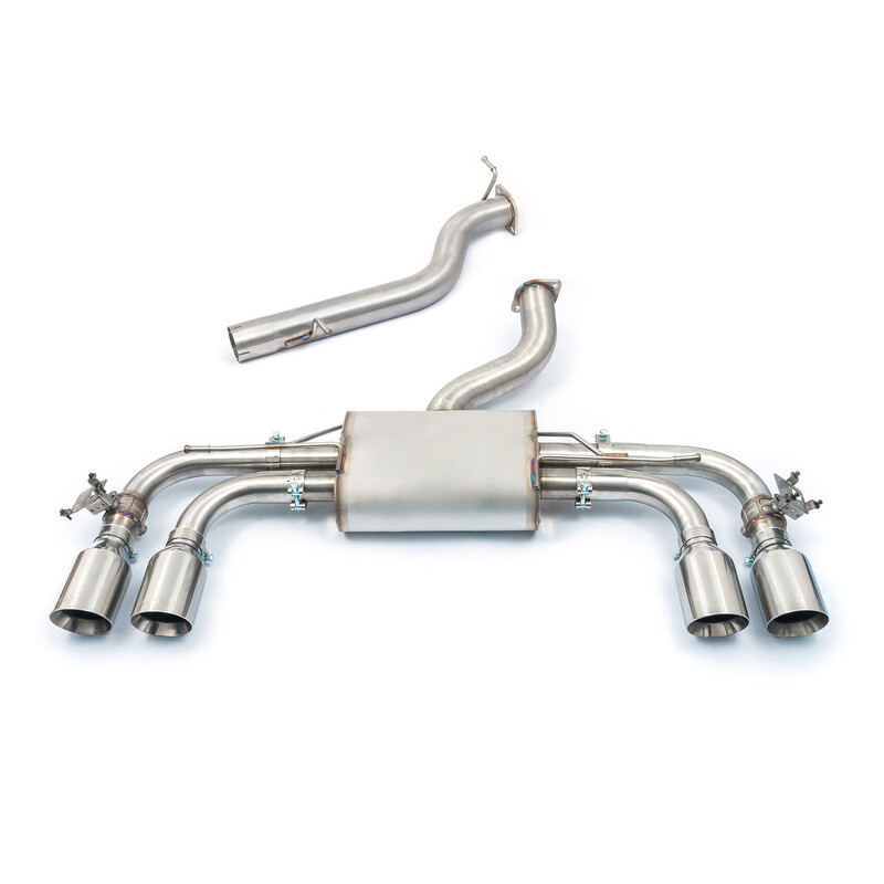 Ligne d'Echappement Complète Cobra pour VW Golf 8 R 2.0L TSI (2021+) - Race, Avec Valve