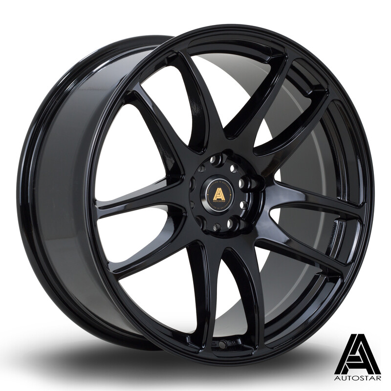 Autostar A510 19x8.5" 5x114.3 ET30, Noir Brillant