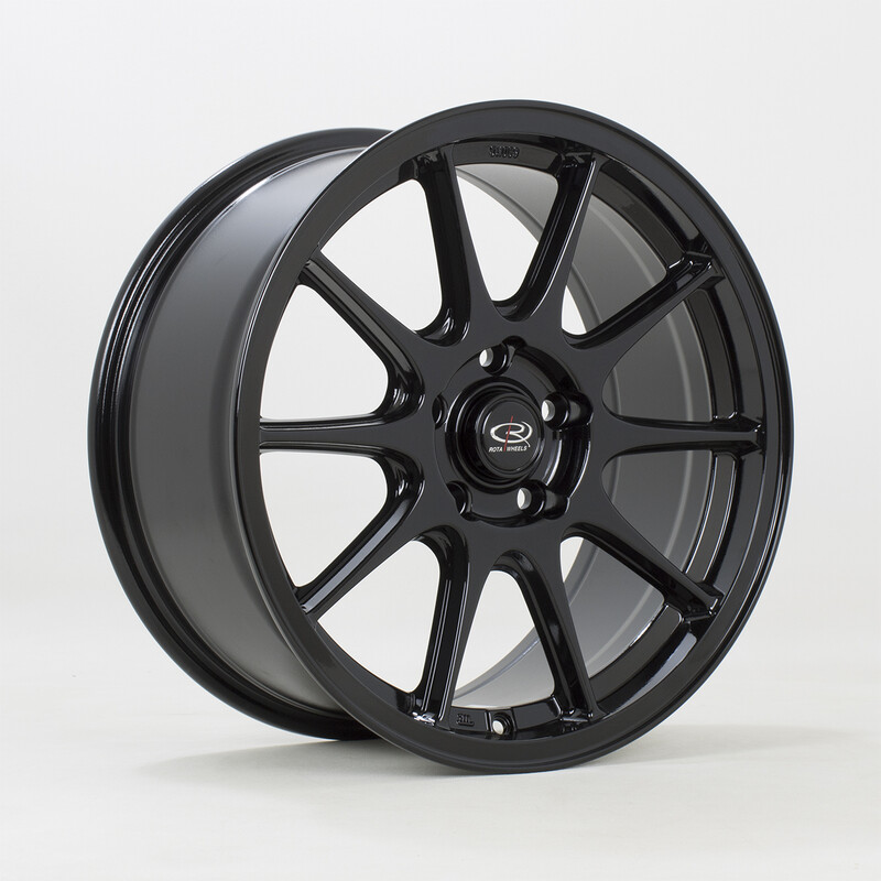 Rota Strike 17x8" 5x114.3 ET42, Noir Brillant