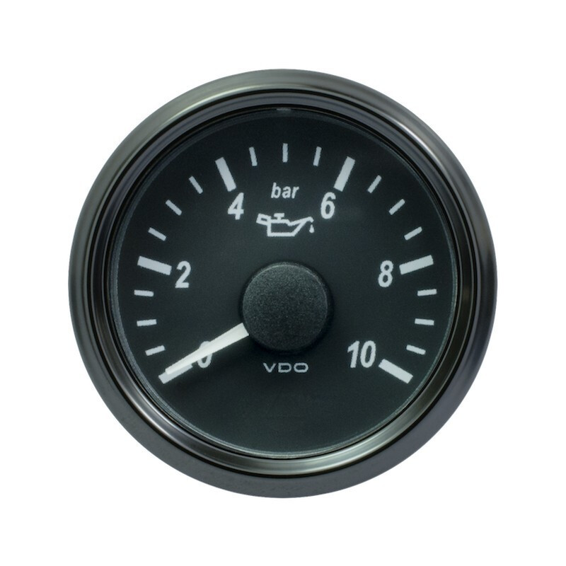 Manomètre Pression d'Huile Moteur VDO SingleViu (10 bar) Ø52 mm