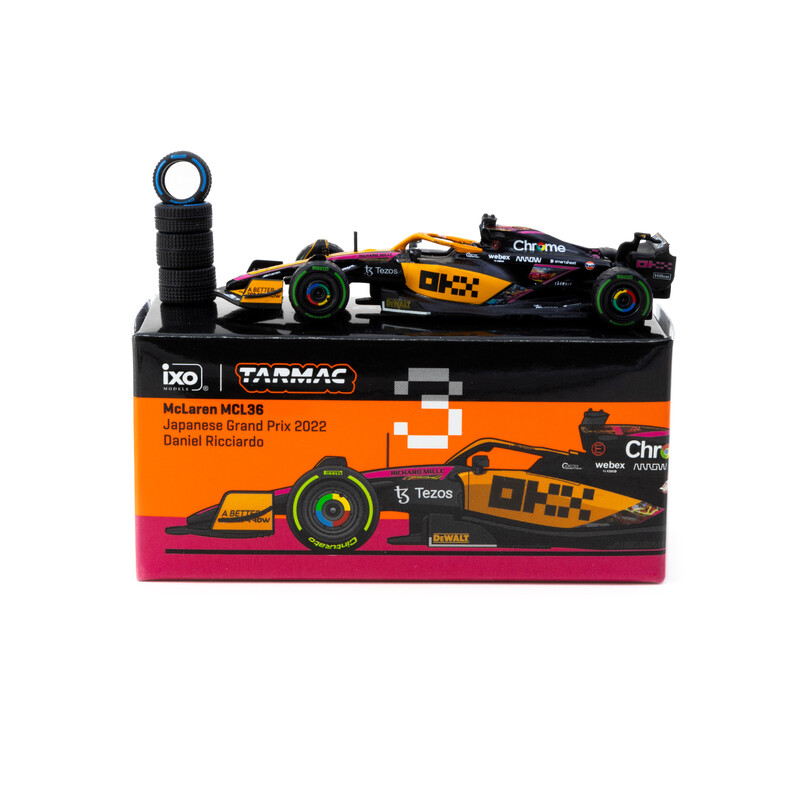 Tarmac Works 1 64 McLaren MCL36 Grand Prix du Japon 2022 Daniel Ricciardo