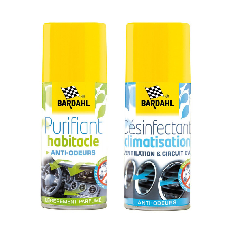 Pack Désinfectant Climatisation 2-en-1 Bardahl (2 x 125 ml)