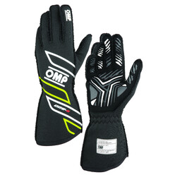 Gants OMP ONE-S Gris Foncé / Jaunes Fluo
