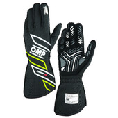 Gants OMP ONE-S Gris Foncé / Jaunes Fluo