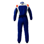 Combinaison OMP First EVO Bleue Marine / Orange (FIA 8856-2018)