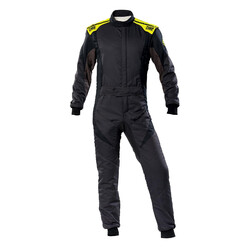 Combinaison OMP First EVO Anthracite / Jaune Fluo (MY2024)