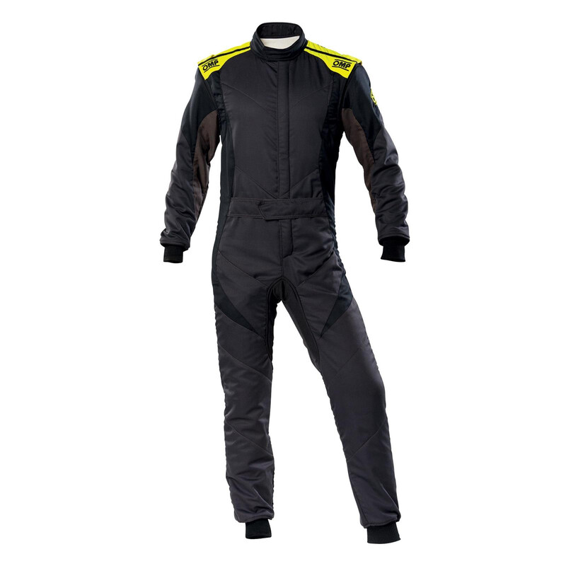 Combinaison OMP First EVO Anthracite / Jaune Fluo (MY2024)