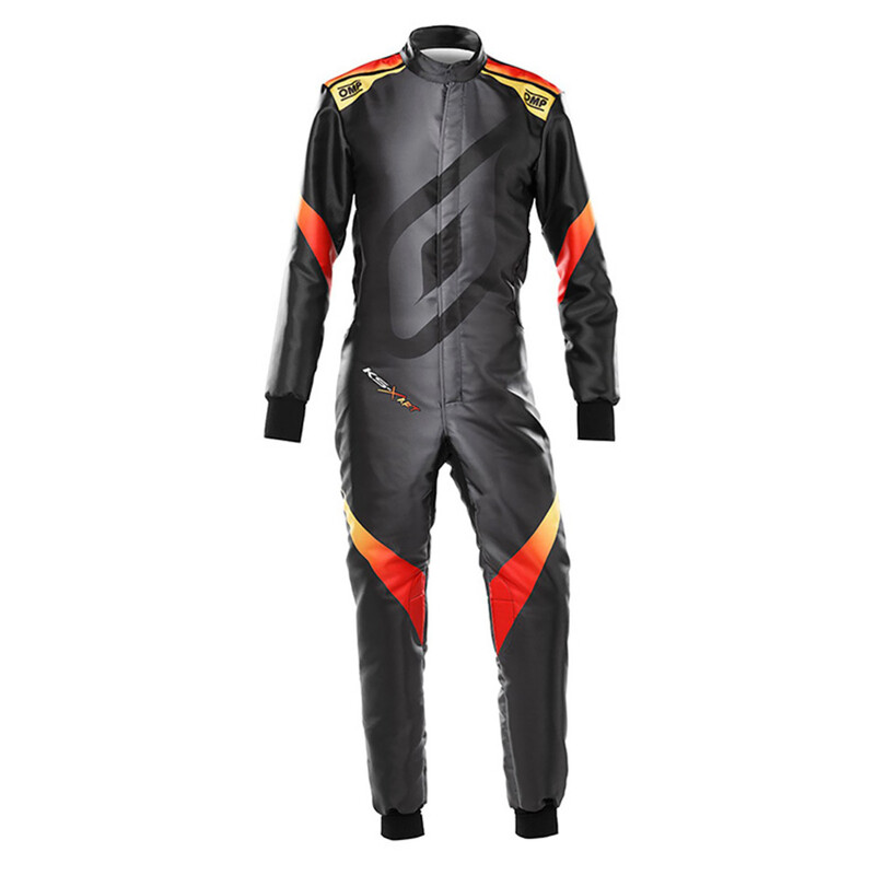 Combinaison Karting Adulte OMP KS ART X Noire & Jaune & Rouge (FIA 8877-2022)