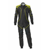 Combinaison Karting Adulte OMP KS-3X ART Noire & Jaune Fluo (FIA 8877-2022)