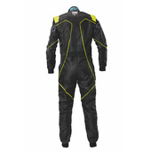 Combinaison Karting Adulte OMP KS-3X ART Noire & Jaune Fluo (FIA 8877-2022)