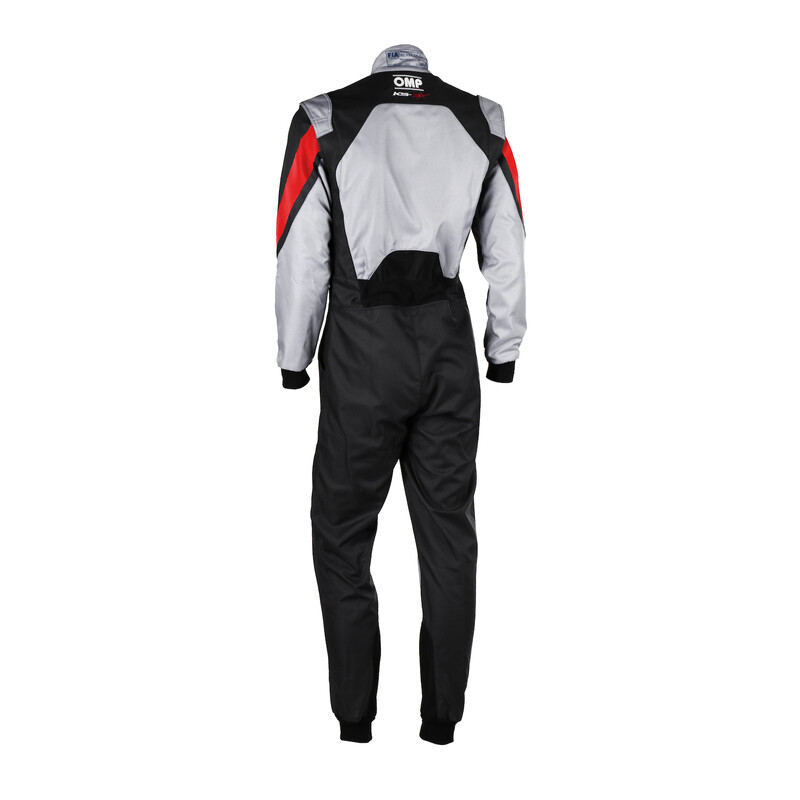 Combinaison Karting Adulte OMP KS-3X Grise & Noire (FIA 8877-2022)