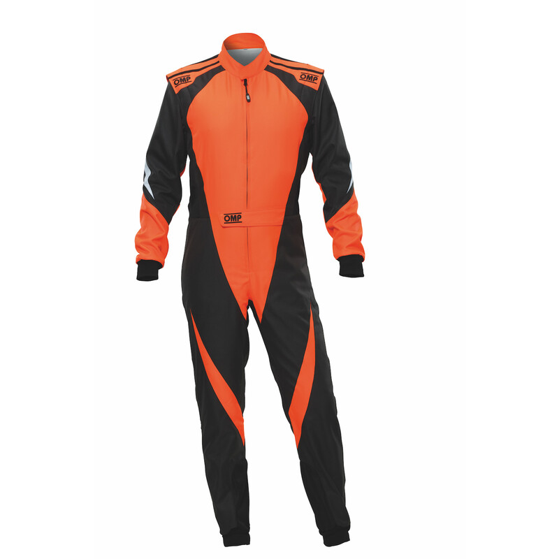 Combinaison Karting Adulte OMP KS-3X Noire & Orange Fluo (FIA 8877-2022)