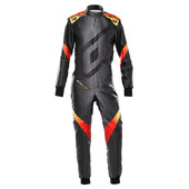 Combinaison Karting Enfant OMP KS ART X Noire & Jaune & Rouge (FIA 8877-2022)