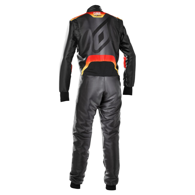 Combinaison Karting Enfant OMP KS ART X Noire & Jaune & Rouge (FIA 8877-2022)