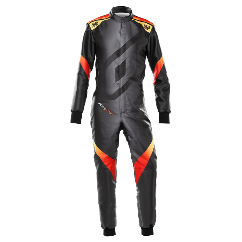 Combinaison Karting Enfant OMP KS ART X Noire & Jaune & Rouge (FIA 8877-2022)