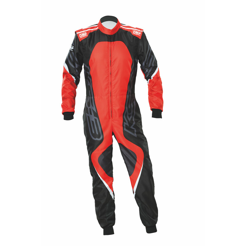 Combinaison Karting Enfant OMP KS-3X ART Noire & Rouge (FIA 8877-2022)