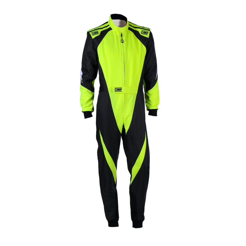 Combinaison Karting Enfant OMP KS-3X Noire & Jaune Fluo (FIA 8877-2022)
