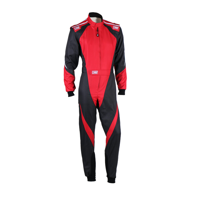 Combinaison Karting Enfant OMP KS-3X Noire & Rouge (FIA 8877-2022)