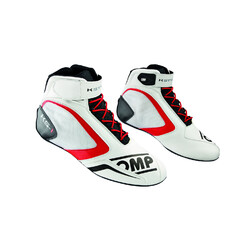 Bottines Karting OMP KS-1 Blanches / Noires / Rouges