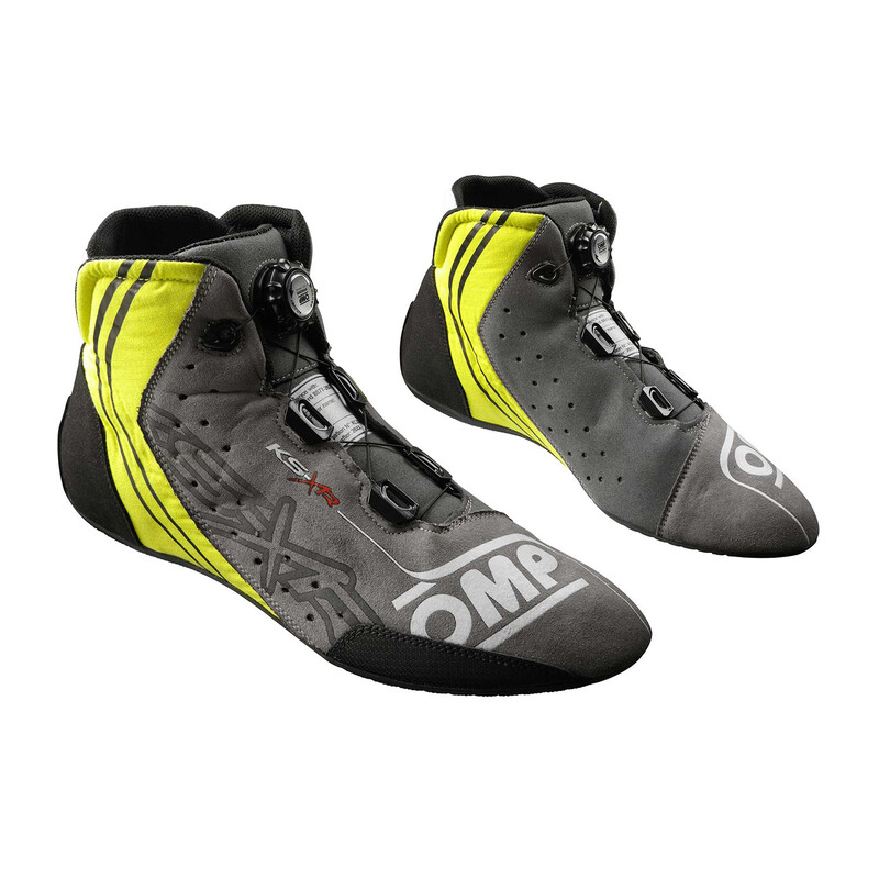 Bottines Karting OMP KS-X Noires / Grises / Jaunes Fluo