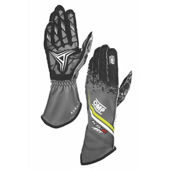 Gants Karting Adulte OMP KS-2 ART Anthracite / Jaunes Fluo