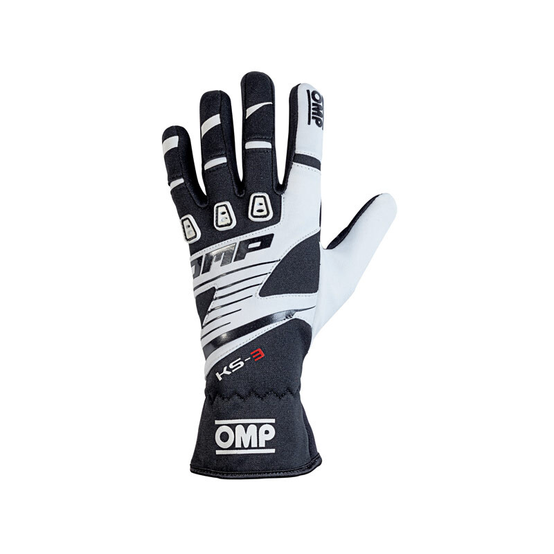 Gants Karting Enfant OMP KS-3 Noirs / Blancs